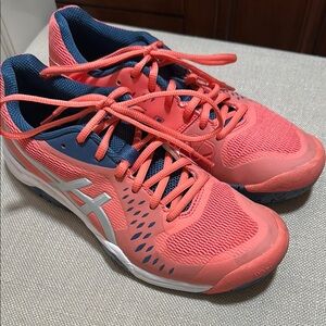 ASICS Coral and Navy Sneakers women’s 8